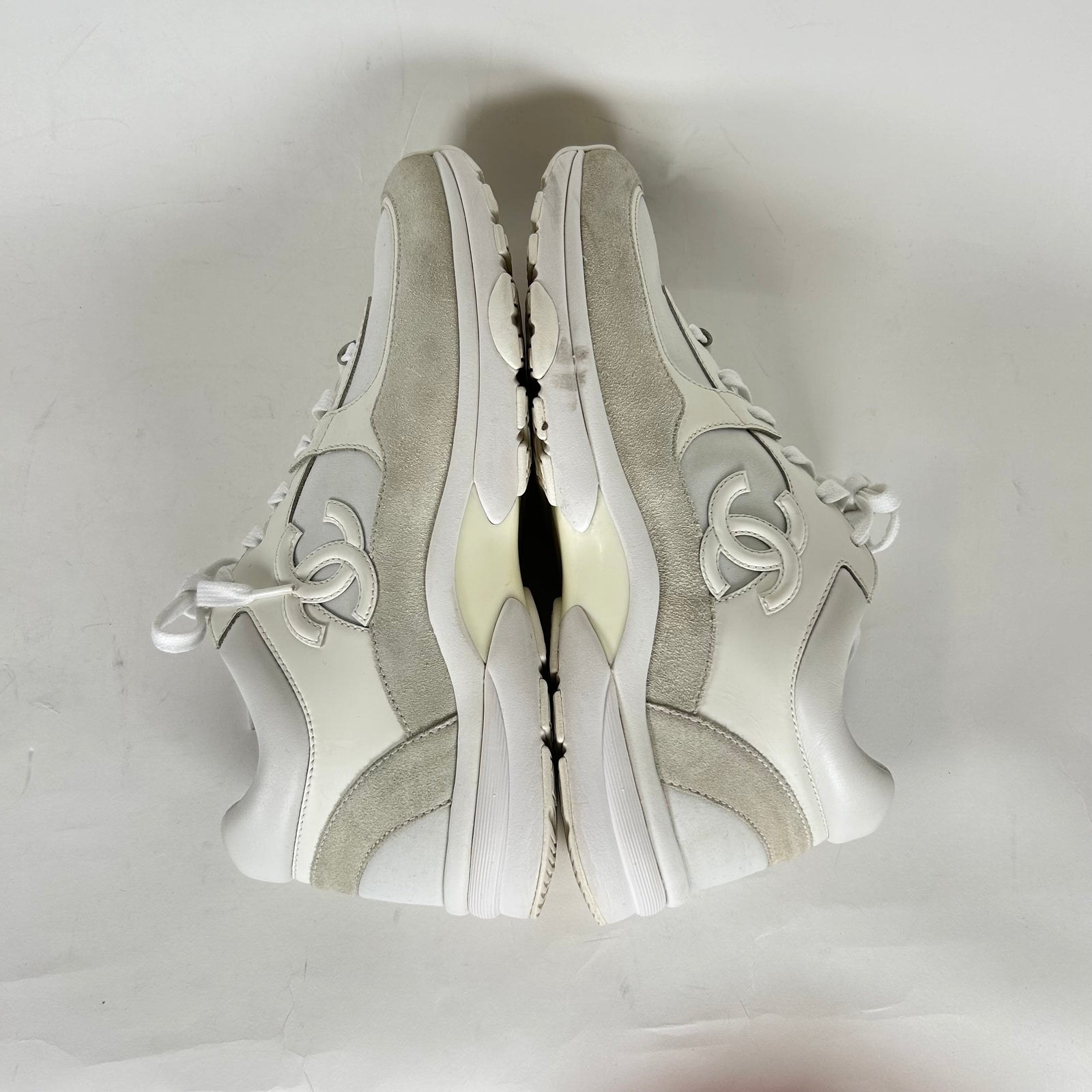 Chanel White Tennis Trainers Size 42