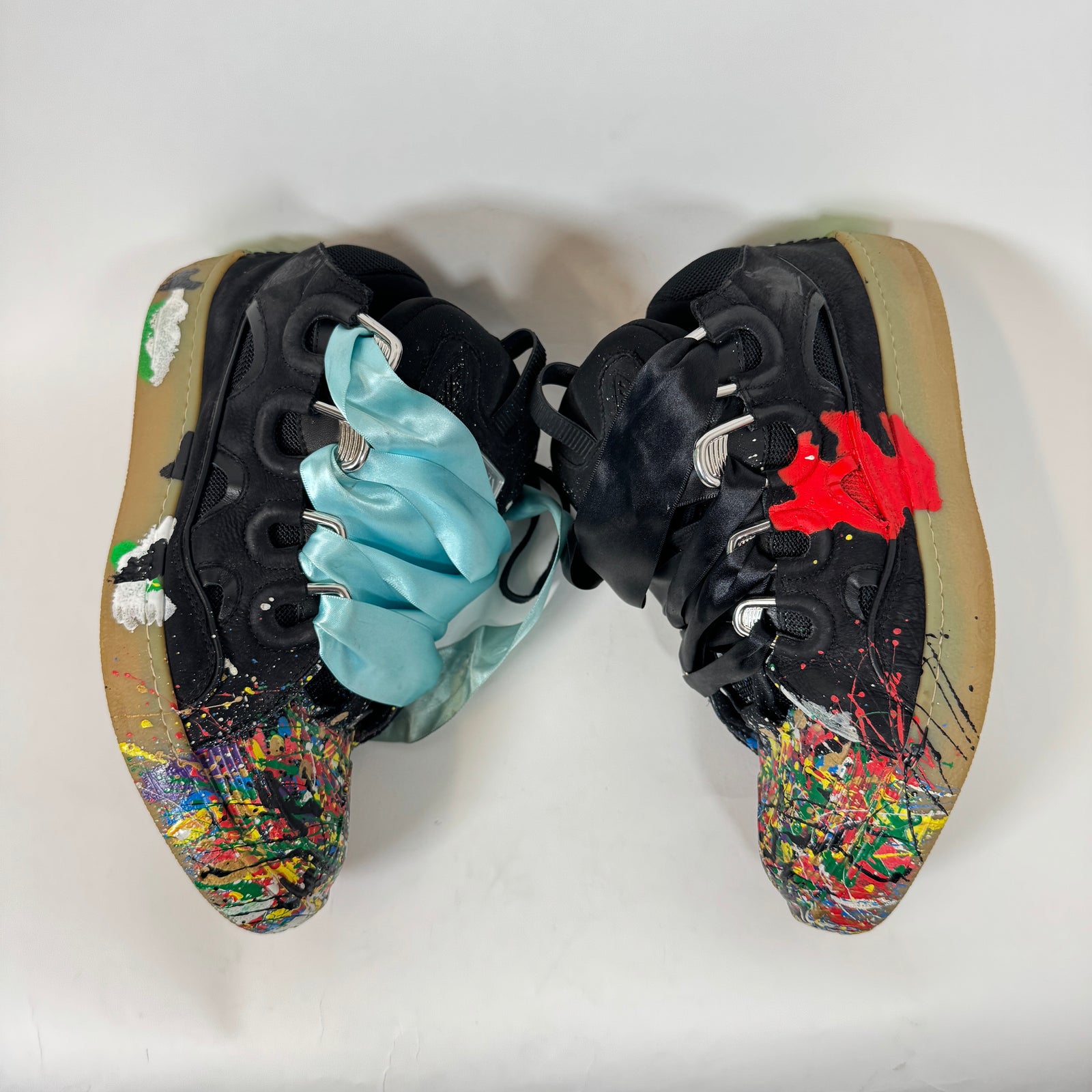 Lanvin x Gallery Dept Black Paint Splatter Curb Sneaker Size 41