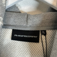 Gv Gallery Grey Raspberry Hills Script Logo Zip-Up Hoodie Size XL