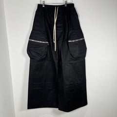 Rick Owens SS21 'Pannier' Wide Lego Cargo Pants Size 46