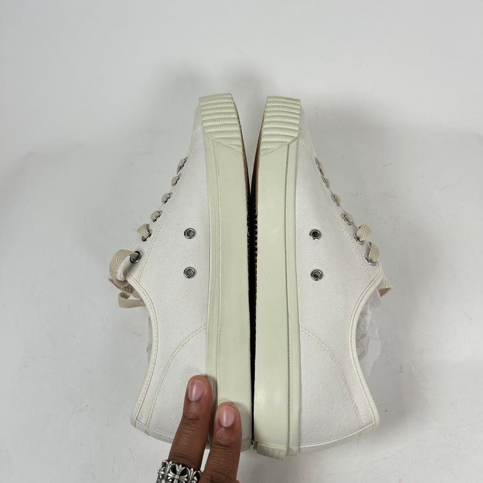 Maison Margiela White Canvas Low-Top Tabi Sneaker Size 42