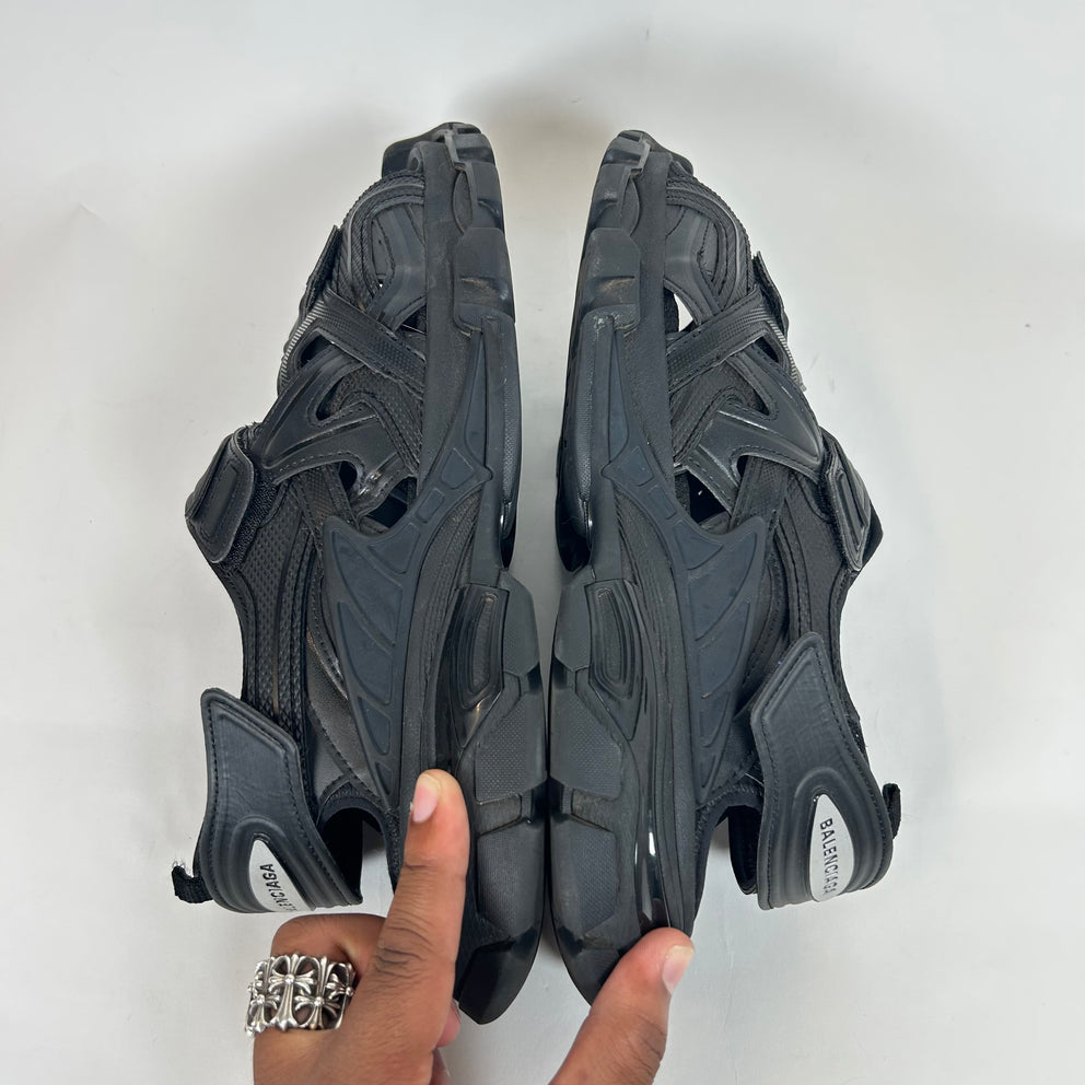 Balenciaga Triple Black Track Sandal Size 44