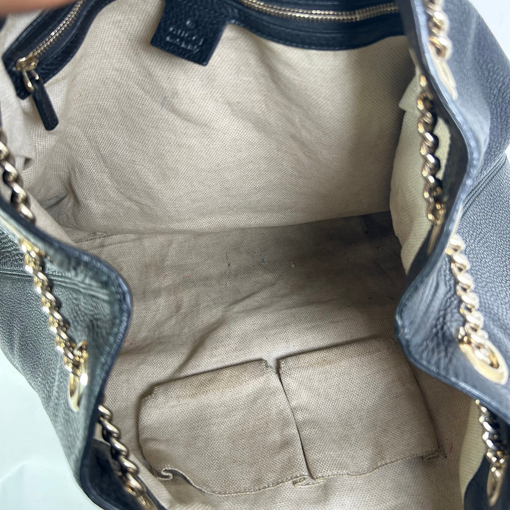 Gucci Soho Chain Pebbled Calfskin Bag