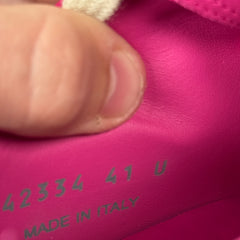 Rick Owens Pink Mainline Suede Low Ramones Size 41
