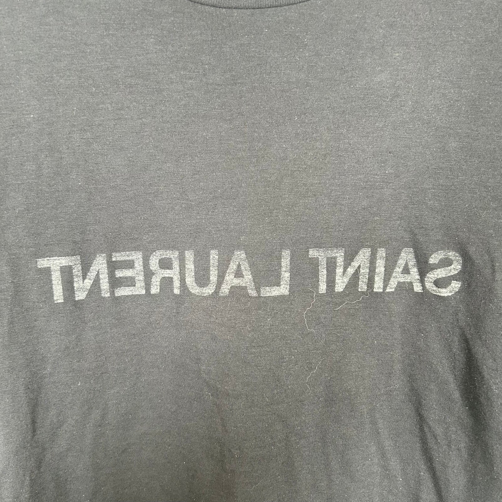 Saint Laurent Navy Reverse Tee Size M