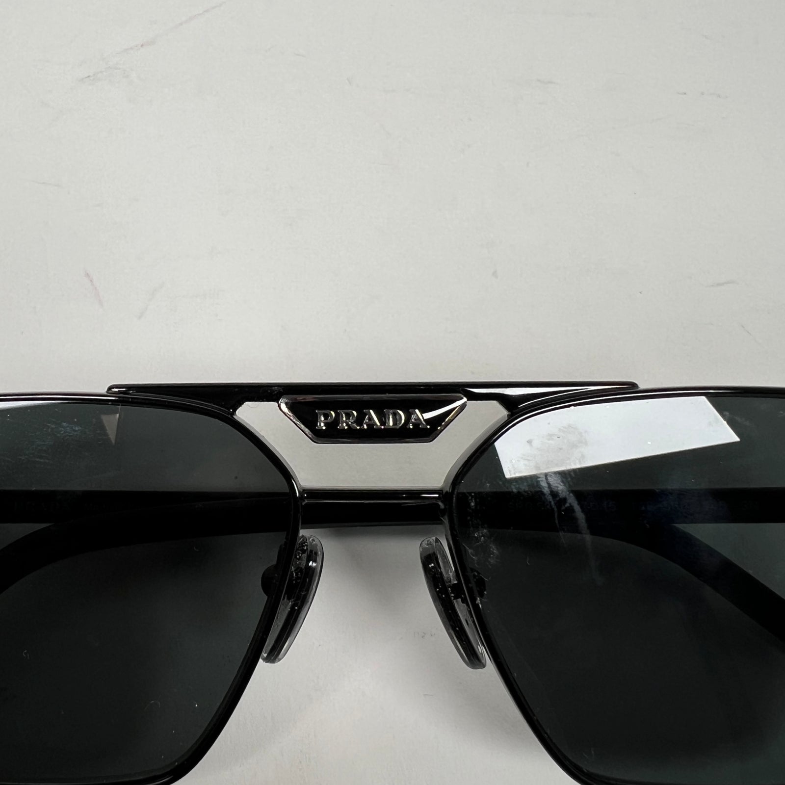 Prada Black Polarized Square Sunglasses