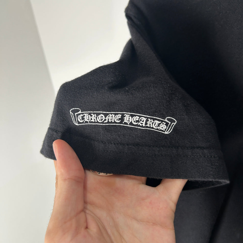 Chrome Hearts Black Spine Cross T-Shirt Size M