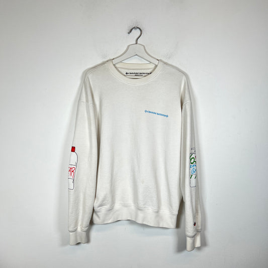 Chrome Hearts White Matty Boy Retro Cycle Crewneck Size L