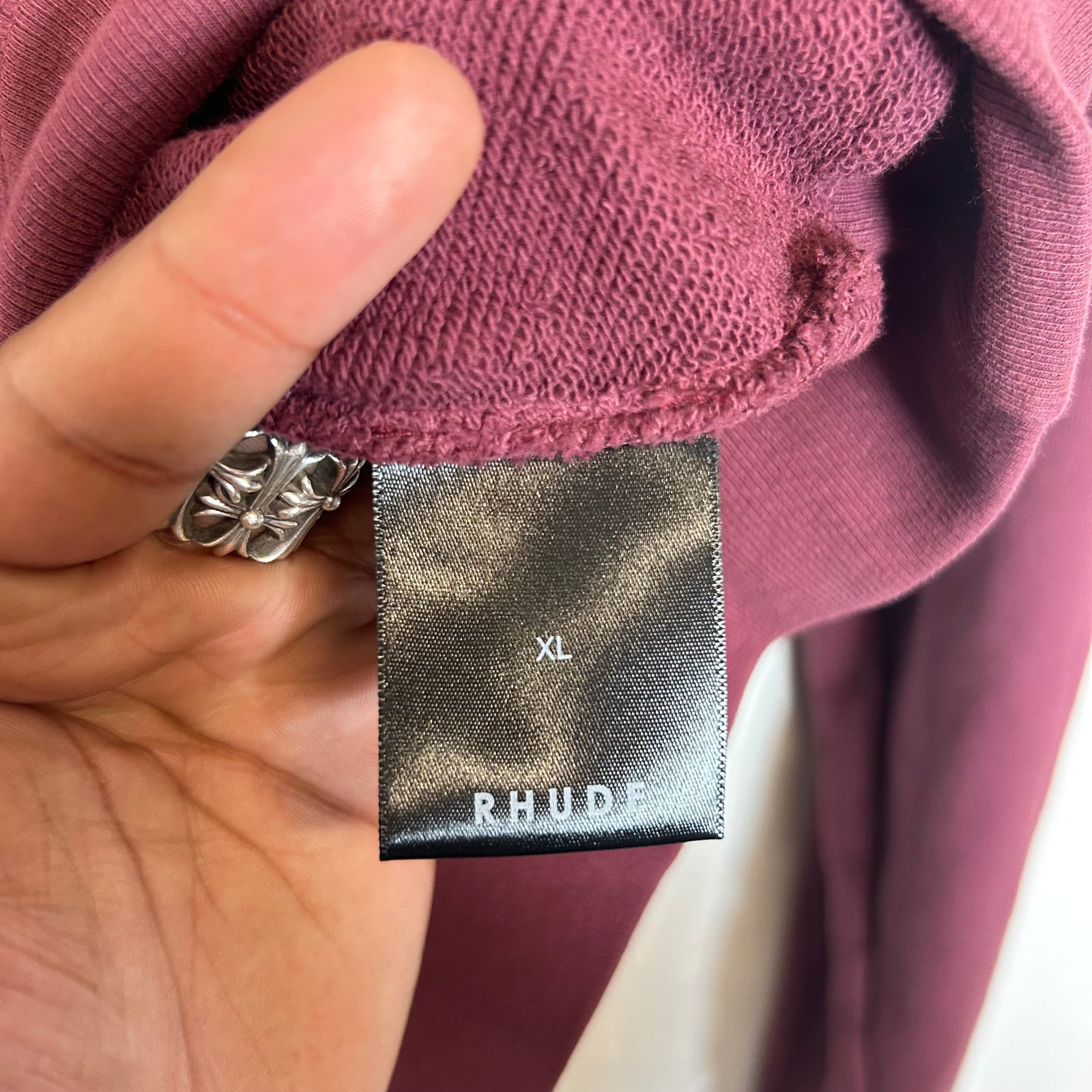 Rhude Burgundy Chateau De Rhude Hoodie Size XL