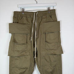 Rick Owens Drkshdw Olive Canvas Creatch Cargo Pants Size M