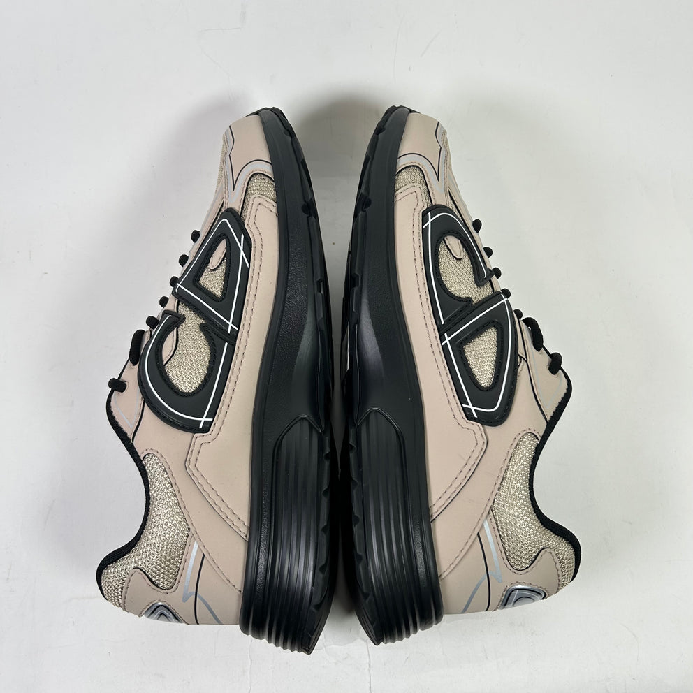 Dior B30 Beige/Black Mesh Microfiber Sneakers