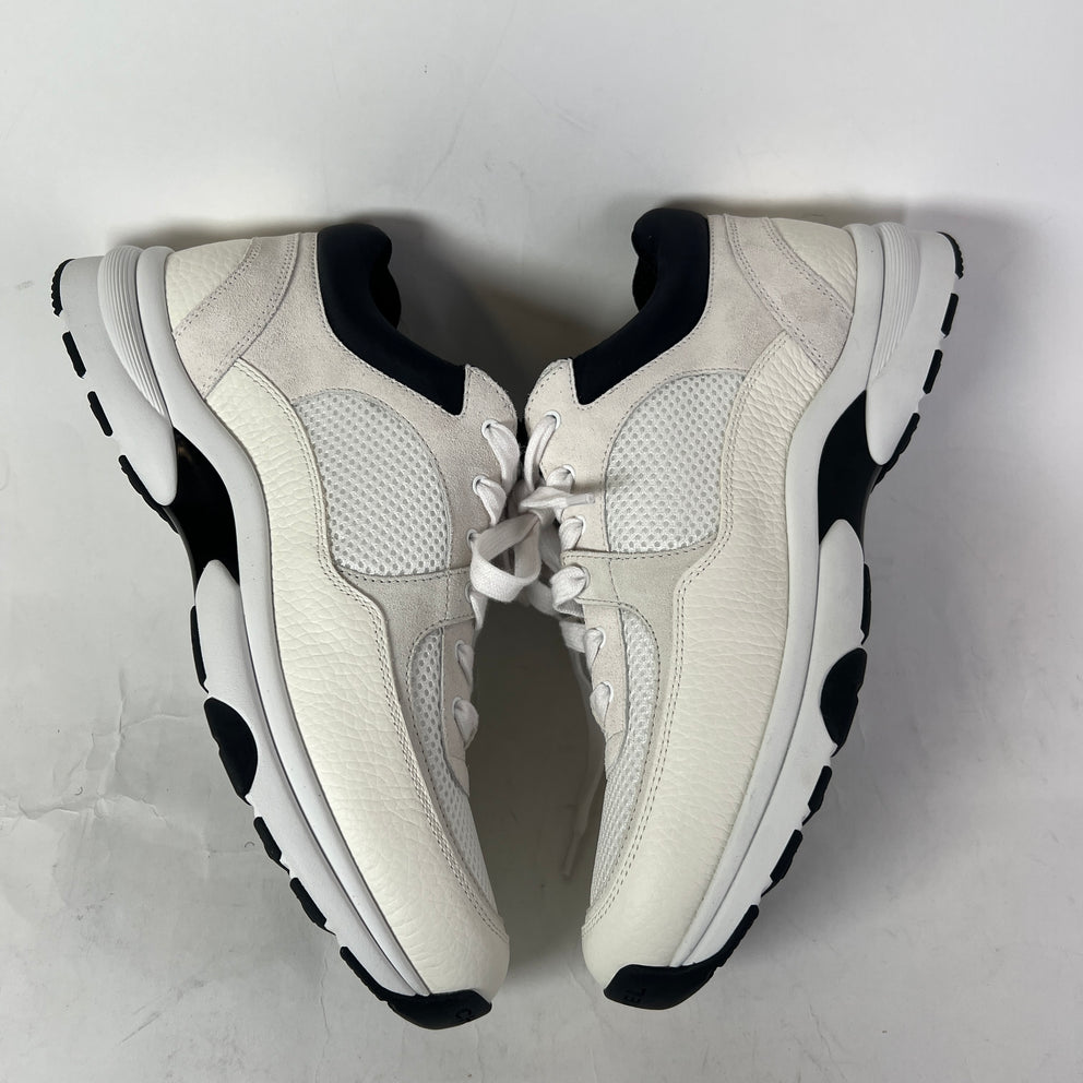 Chanel Interlocking CC Suede Calfskin Grained Leather Runners