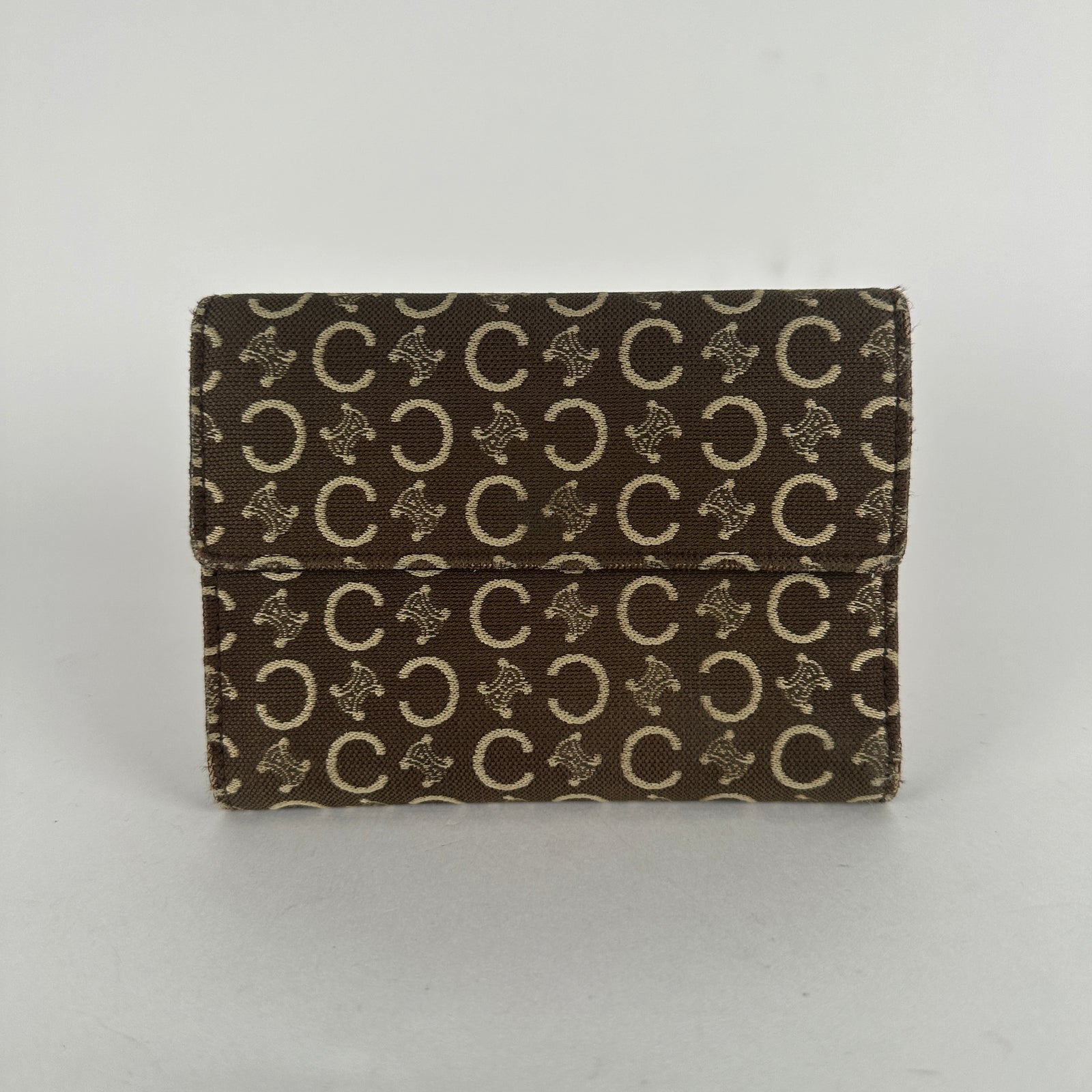 Celine Brown Macadam Cloth Bifold Wallet