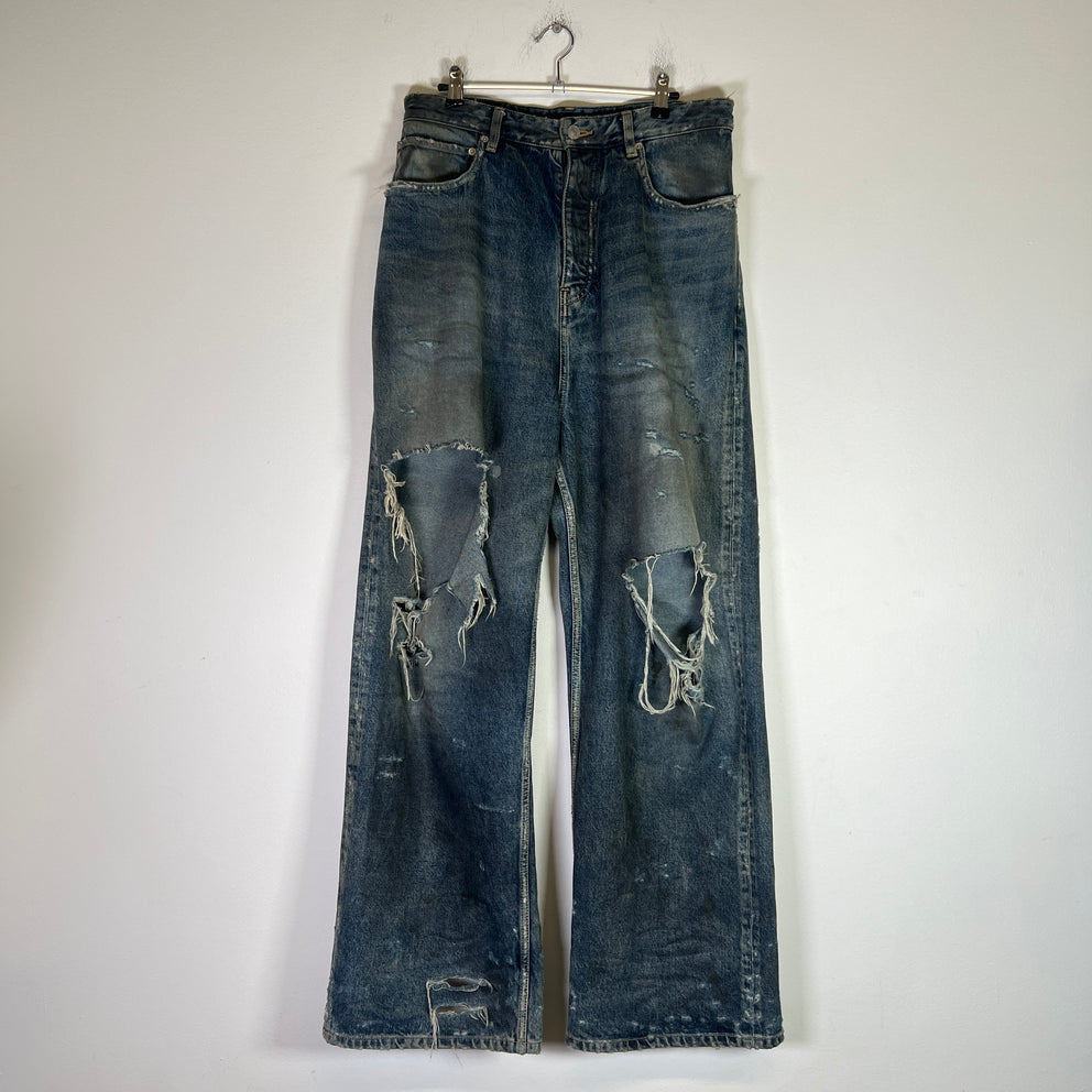 Balenciaga SS23 Mud Wash Baggy Denim Jeans
