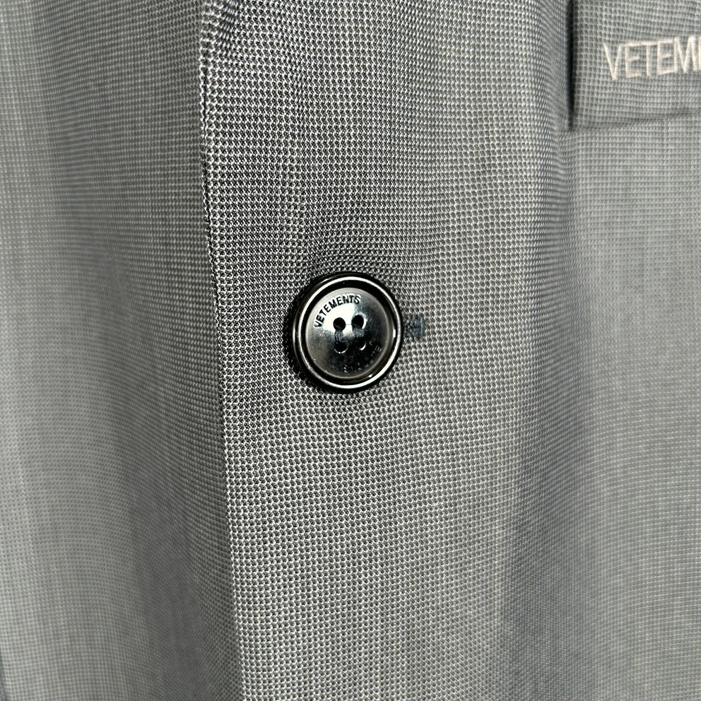 Vetements Logo Oversized Suit Jacket Size XS