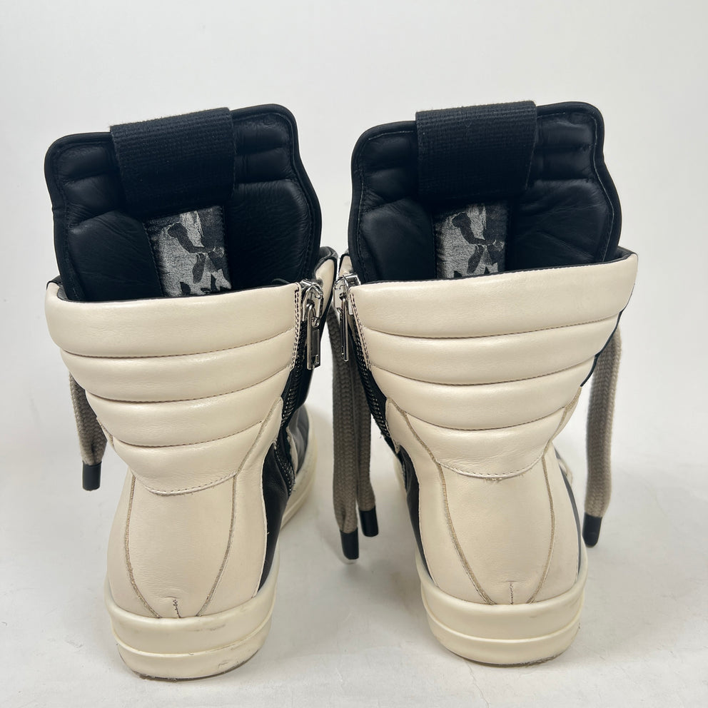 Rick Owens Black Jumbo Lace Geobasket Size 42