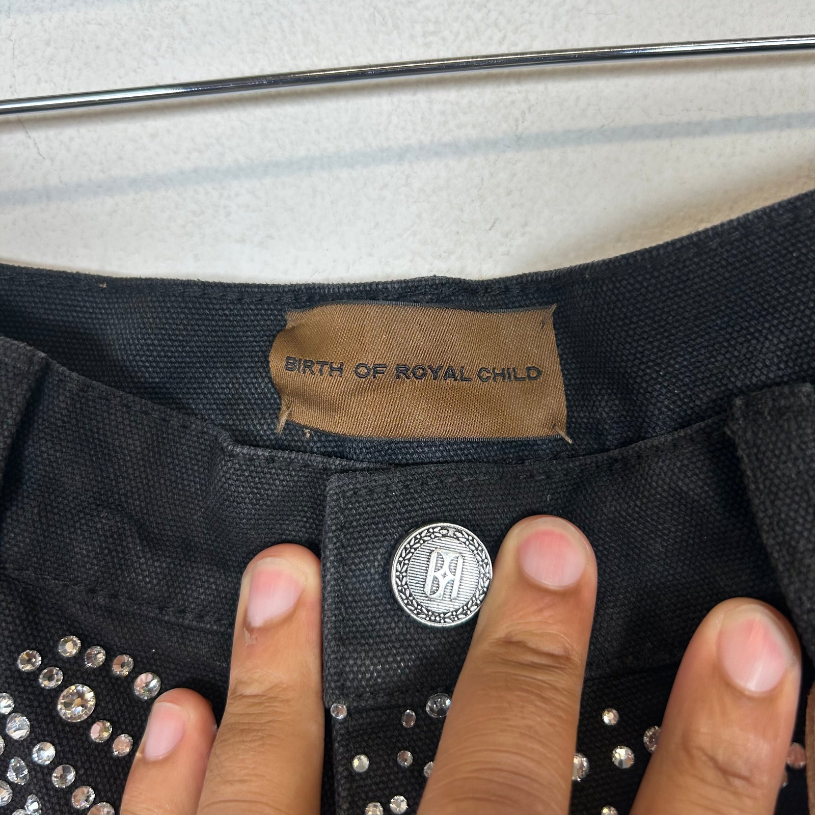 Birth Of Royal Child Black 20k Diamond Jorts Size L