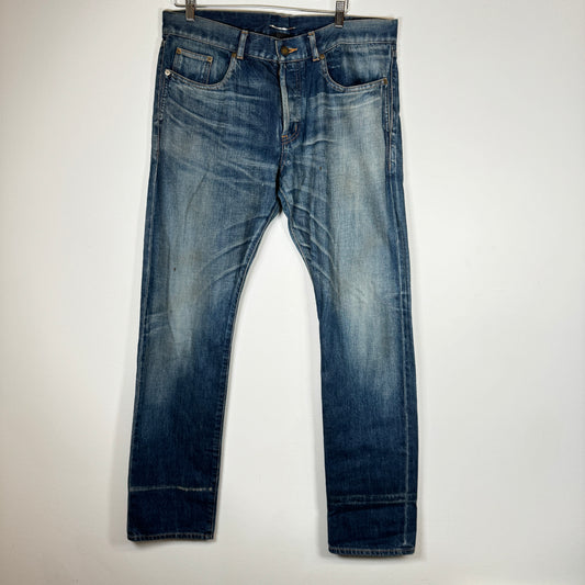 Saint Laurent Blue Washed D 18 Jeans Size 36