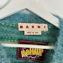Marni Teal/Green Mohair Knit Sweater Size M