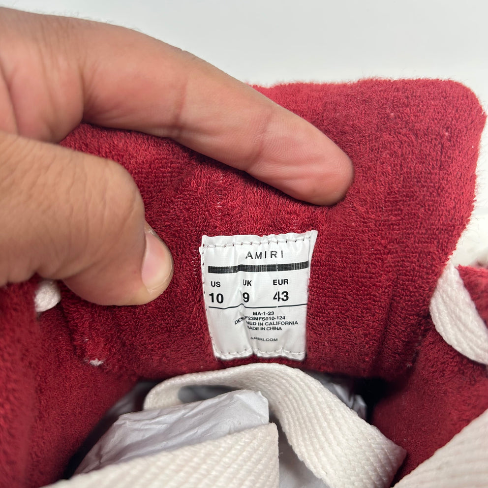 Amiri White/Red MA-1 Sneaker Size 43