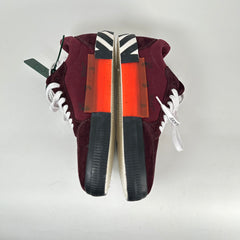 Off-White Burgundy Vulcanized Low Top Sneaker Size 43