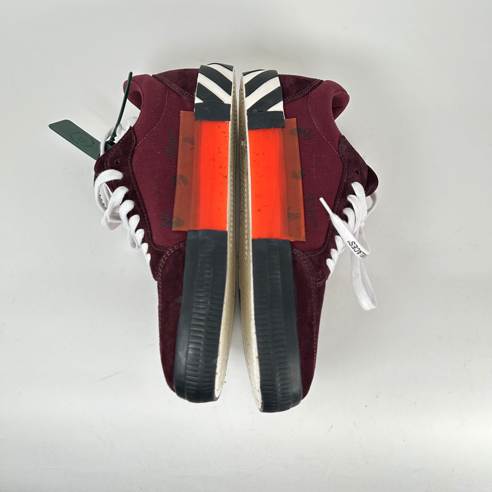 Off-White Burgundy Vulcanized Low Top Sneaker Size 43