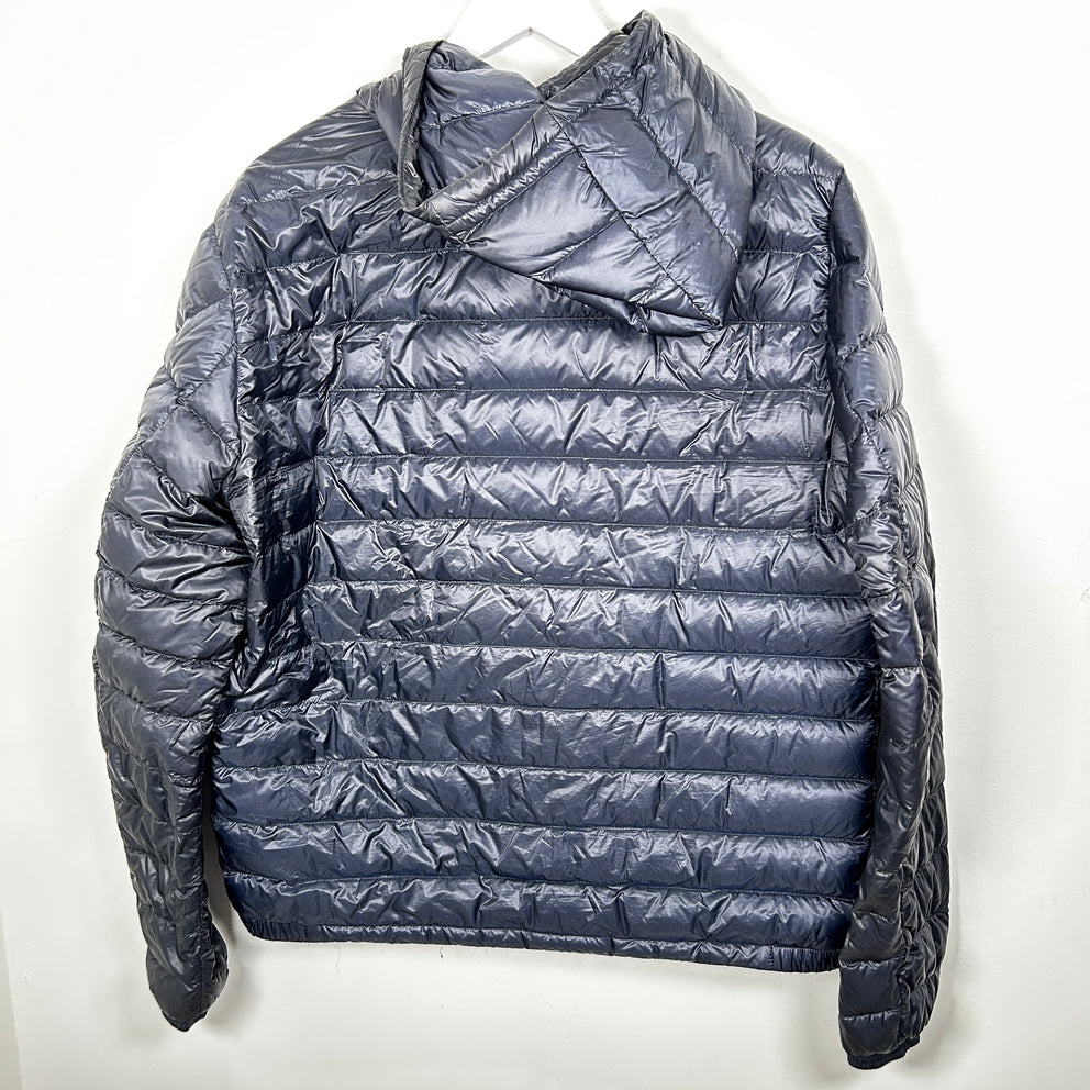Moncler Navy Douret Hooded Nylon Down Jacket Size 5