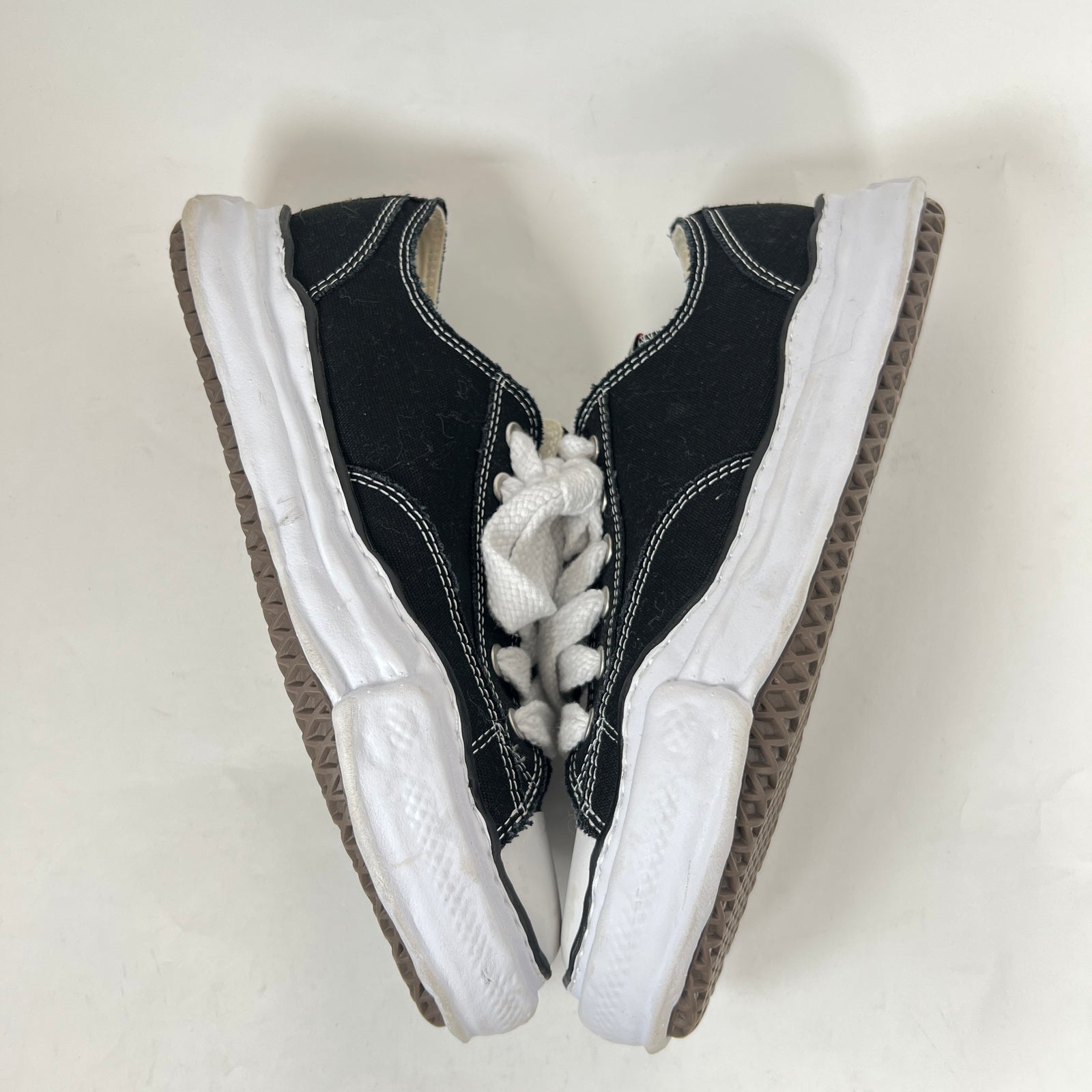 MMY Black/White Hank OG Sole Canvas Sneaker Size 45