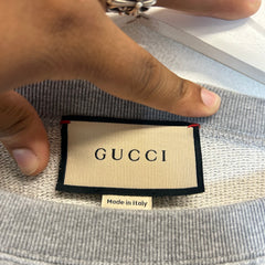 Gucci Grey Interlocking G Logo Sweatshirt Size L