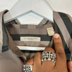 Burberry Brit Brown Check Button-Up Shirt Size XL