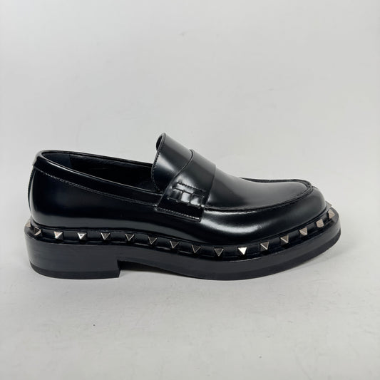 Valentino Garavani Black Rockstud M-Way Loafer Size 40