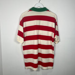 Gucci Red Stripe Logo Polo Shirt Size L