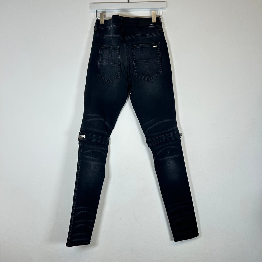 Amiri Black Washed MX2 Plaid Jeans Size 31