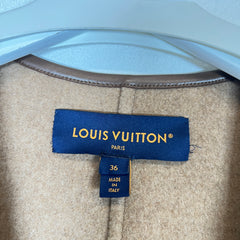 Louis Vuitton Brown Long Belted Cashmere Wrap Coat Size 36