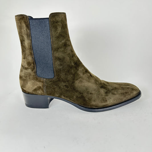 Saint Laurent Olive Green Chelsea Boot 41.5