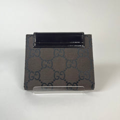 Gucci Brown GG Monogram Nylon Bifold Waller