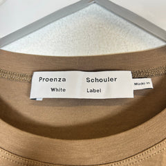 Proenza Schouler Brown Scrunched Shirt Size L