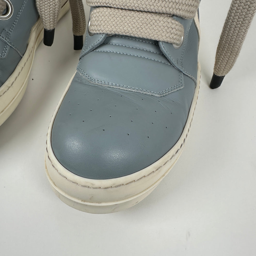 Rick Owens Jumbo Lace Geobasket Pale Blue Size 9