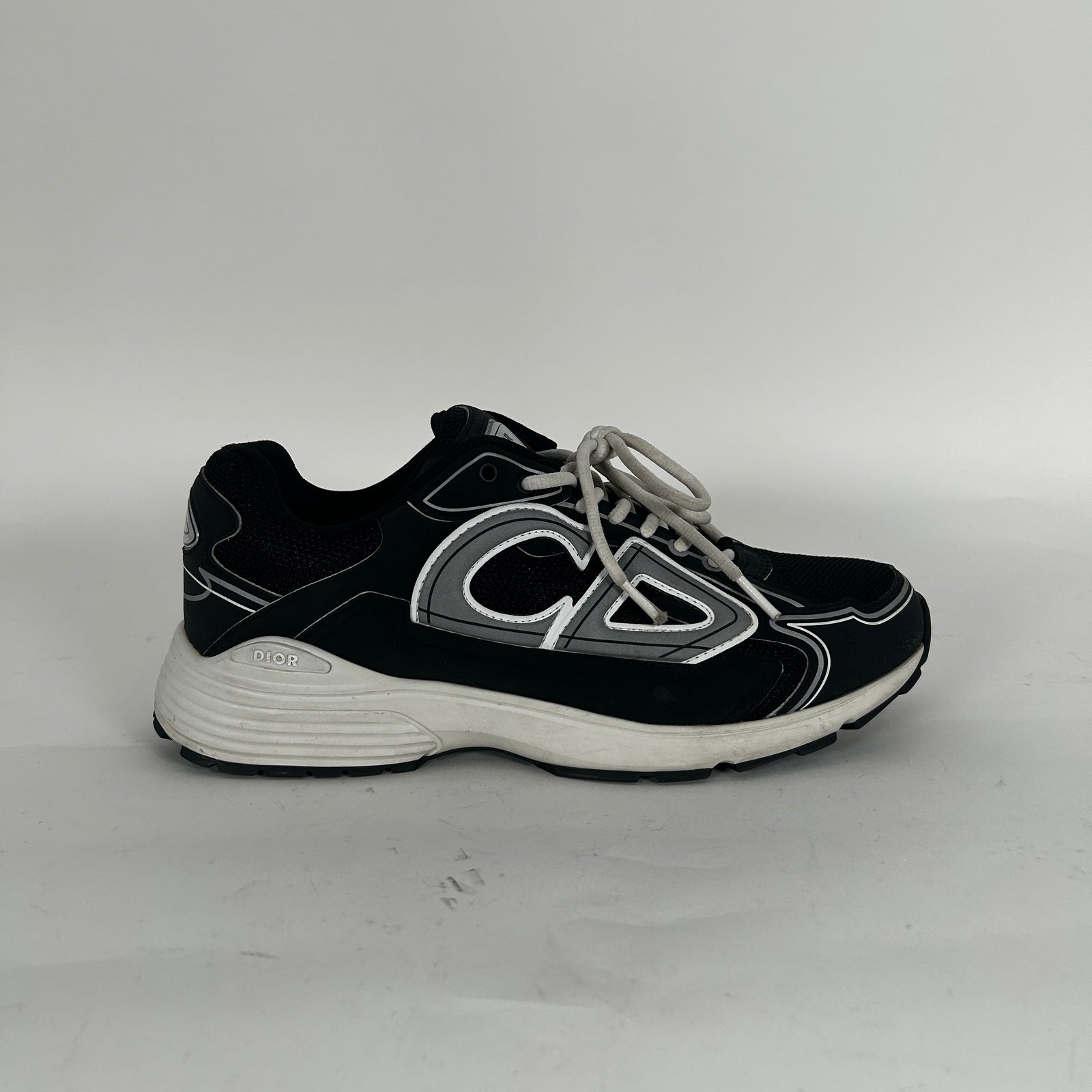 Dior B30 Black/Silver Low-Top Sneaker Size 42