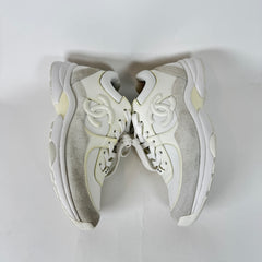 Chanel White Suede Calfskin Runner Size 37