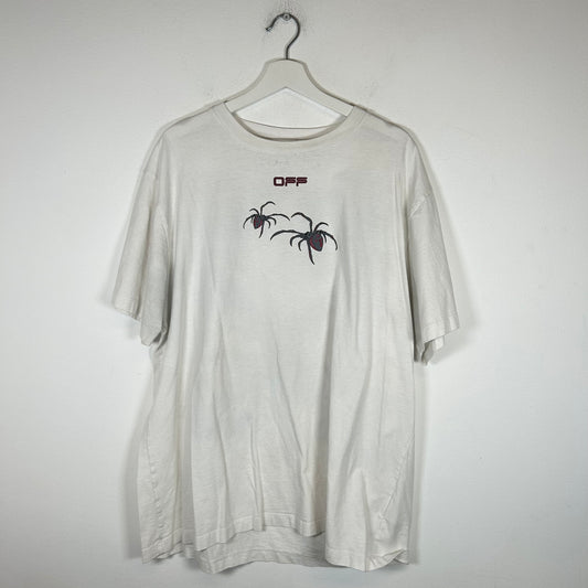 Off-White Burgundy Spider Graphic T-shirt Size M