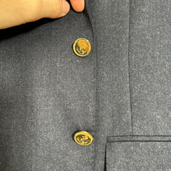 Thom Browne Navy Wool Side Stripe Blazer Size 3