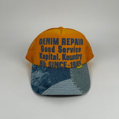 Kapital 'Denim Repair' Yellow Trucker Hat