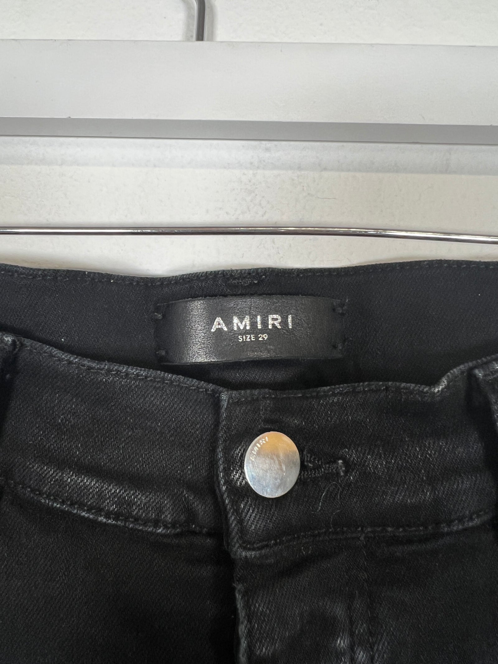 Amiri Black MX1 Camo Leather Size 29