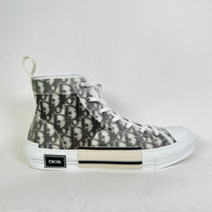 Dior B23 White/Black Oblique High-Top Sneaker Size 45