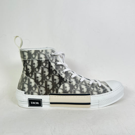 Dior B23 White/Black Oblique High-Top Sneaker Size 45