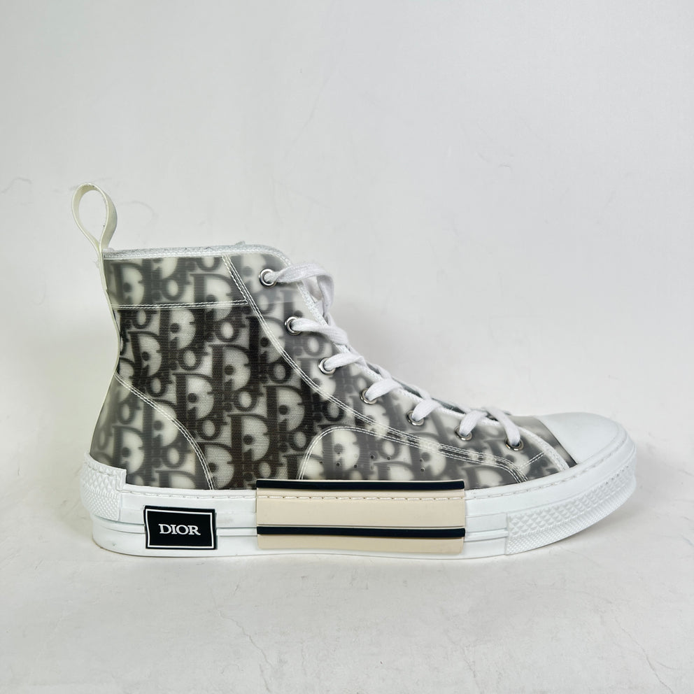 Dior B23 White/Black Oblique High-Top Sneaker Size 45