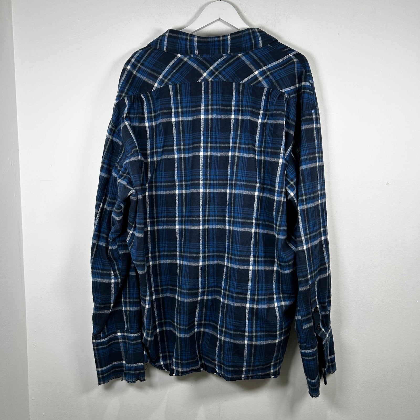 Greg Lauren Blue Plaid Button-Up Shirt Size 4