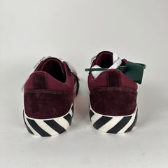 Off-White Burgundy Vulcanized Low Top Sneaker Size 43