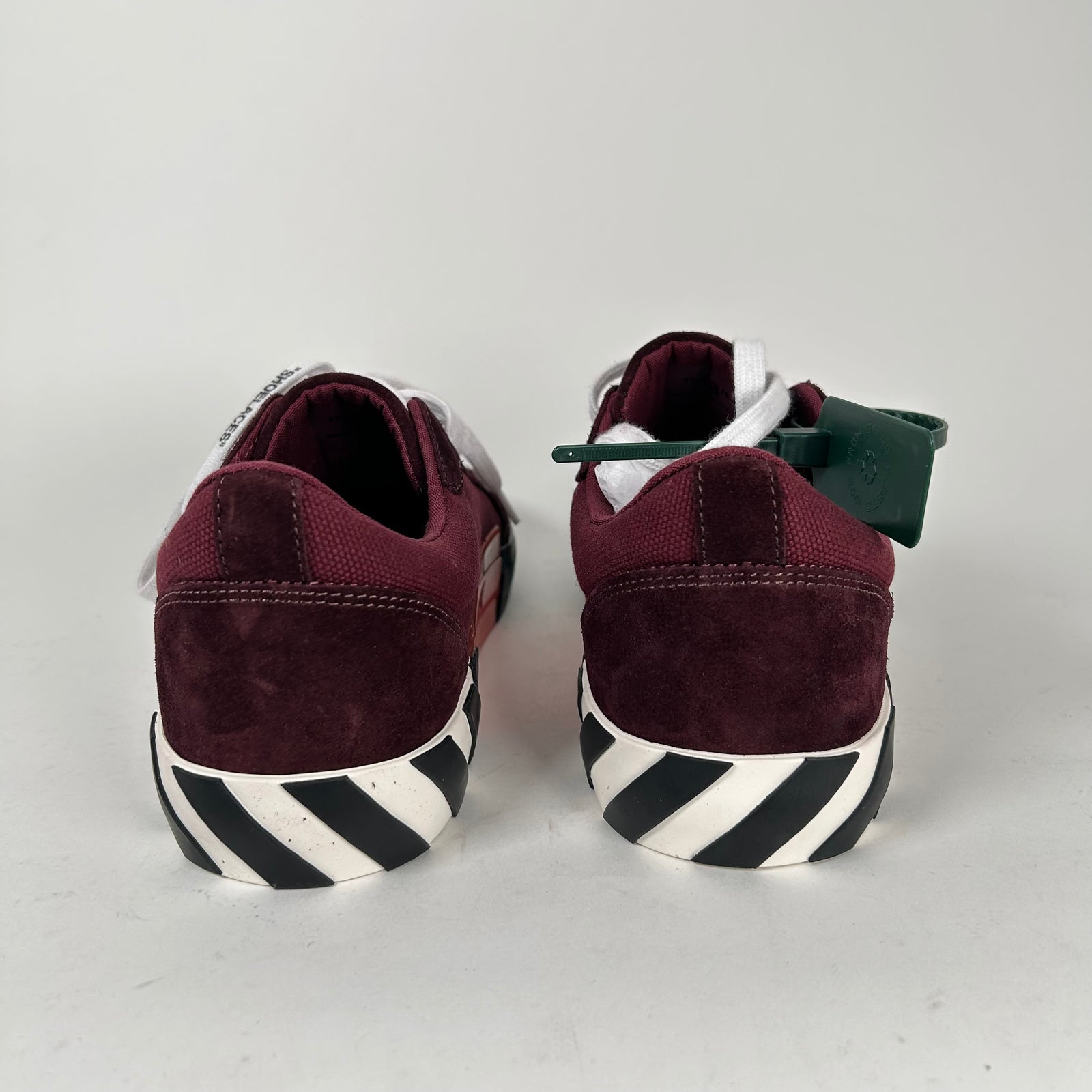 Off-White Burgundy Vulcanized Low Top Sneaker Size 43